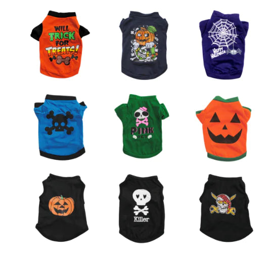 Cartoon Print T-Shirt for Dogs - Spring/Summer Costumes