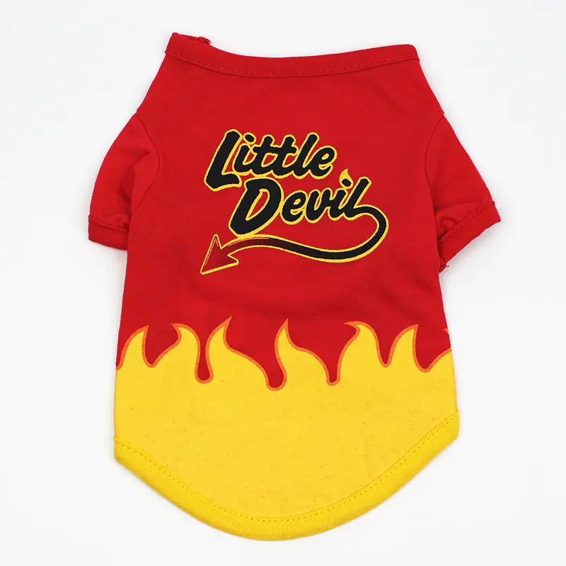 Cartoon Print T-Shirt for Dogs - Spring/Summer Costumes