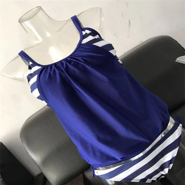 Women's Striped Two-Piece Swimsuit in Multiple Colors