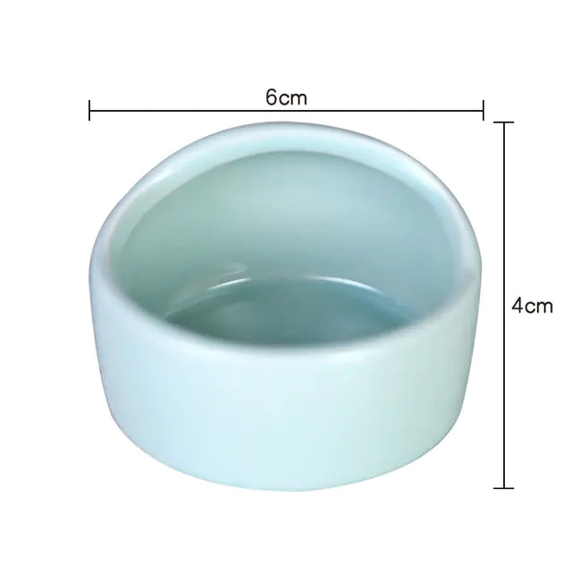 Ceramic Windproof Snack Bowl for Small Pets