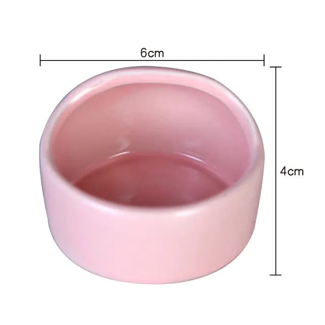 Ceramic Windproof Snack Bowl for Small Pets