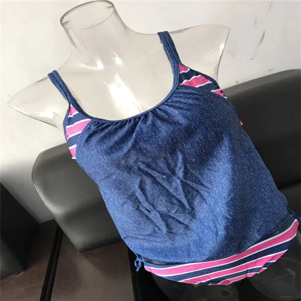 Women's Striped Two-Piece Swimsuit in Multiple Colors