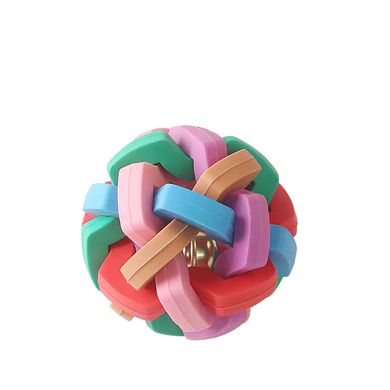 Colorful Bite Resistant Bell Ball Toy for Pets