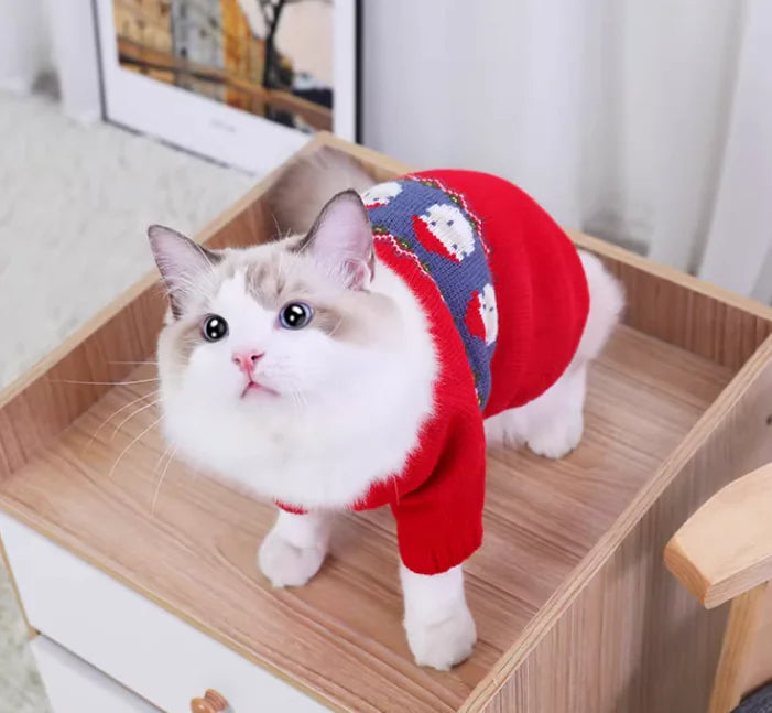 Christmas Sweater for Puppy and Cat Pets