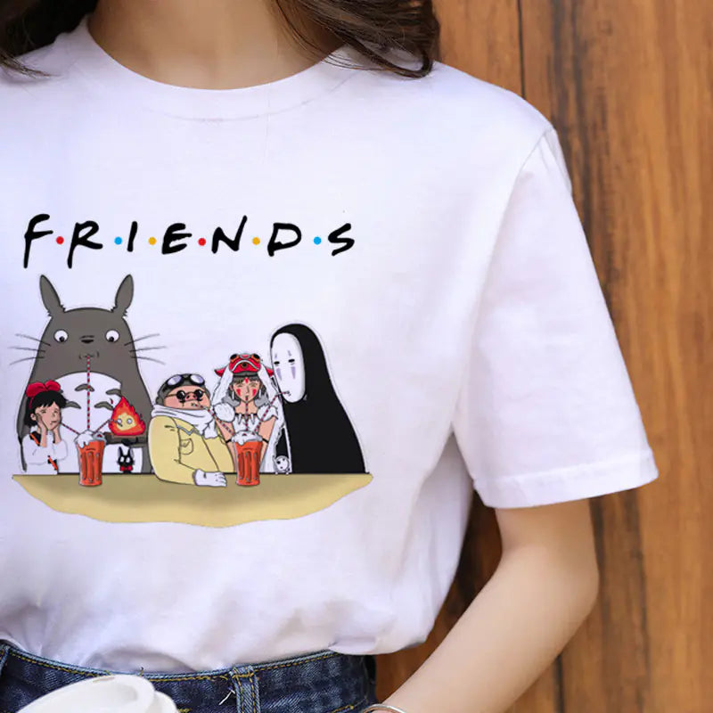 Totoro Harajuku T-Shirt for Women - 90's Anime Style