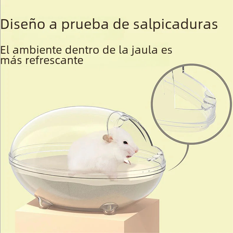 Hamster Bathing Sand for Small Pets - Splashproof Design