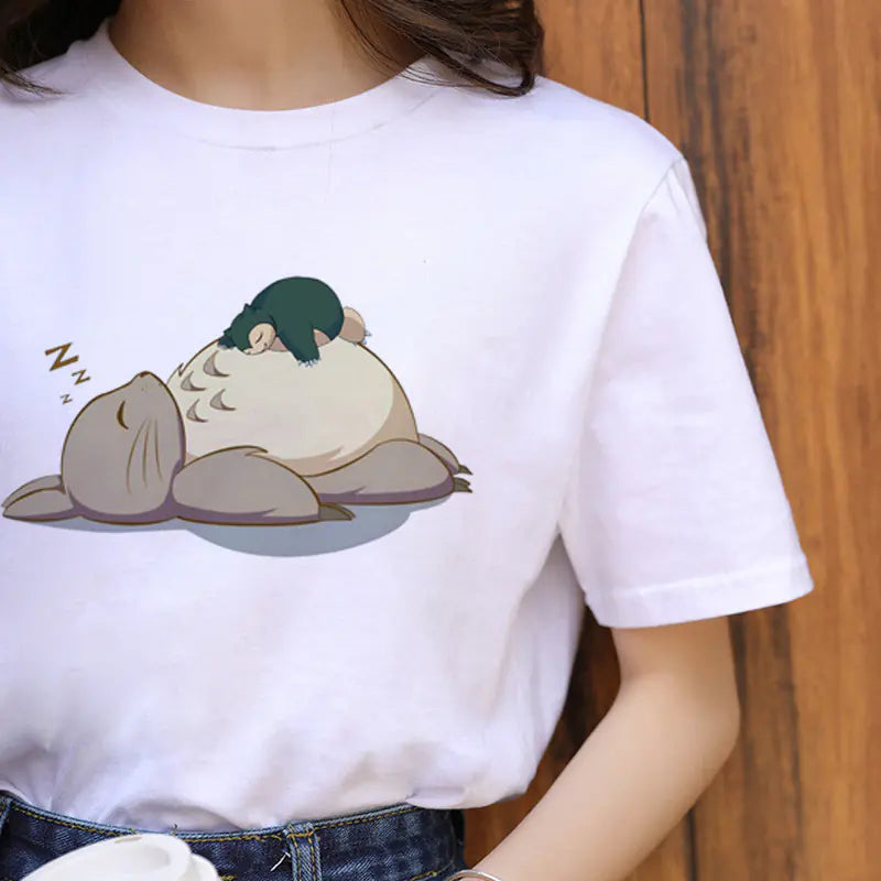 Totoro Harajuku T-Shirt for Women - 90's Anime Style