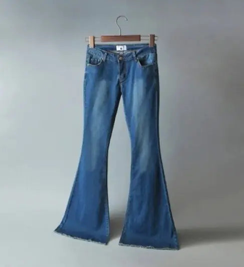 Women's Wide-Leg Slim-Fitting Mid-Waist Sexy Jeans