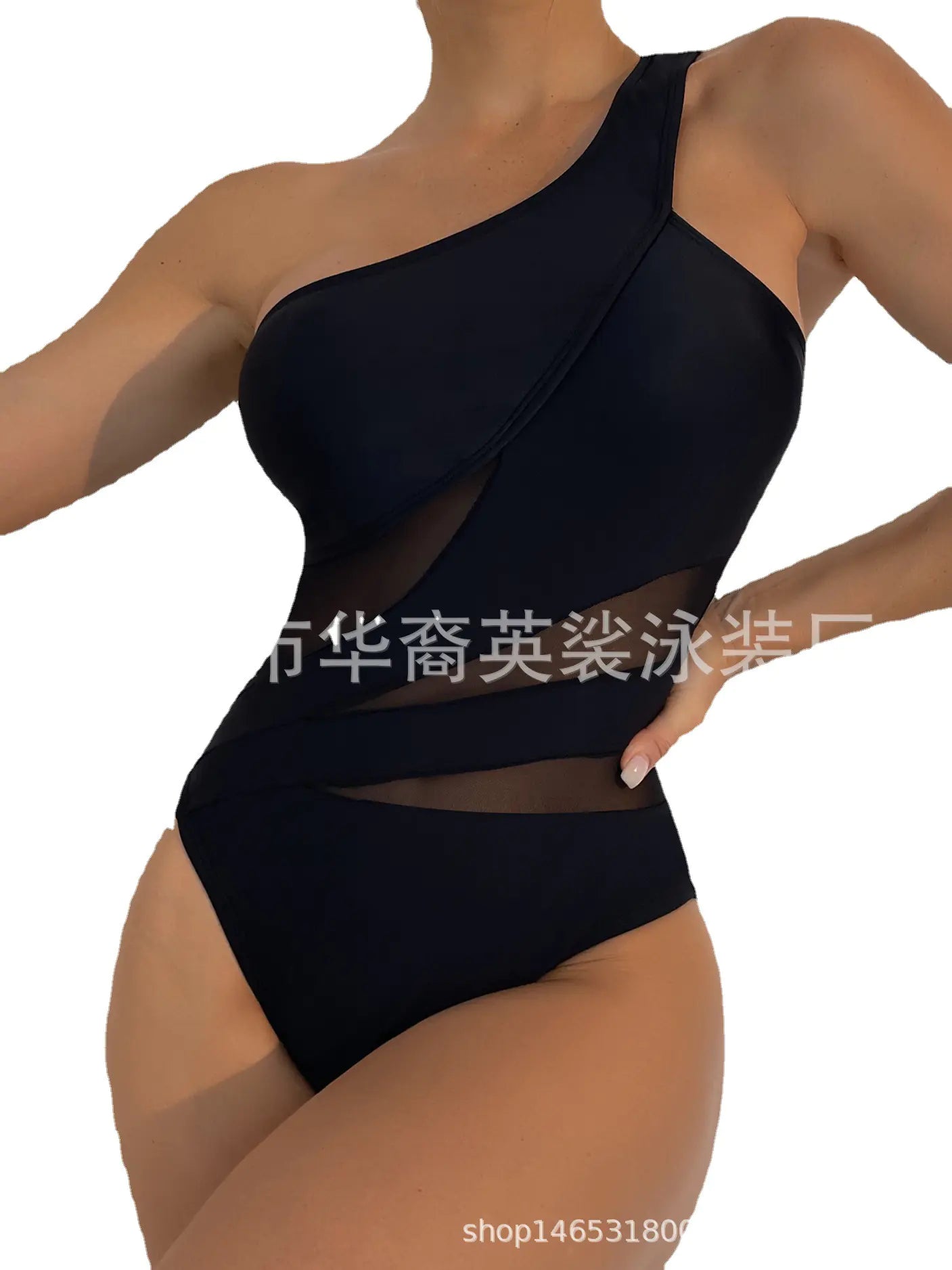 2023 New Stylish One-Shoulder Backless Swimsuit