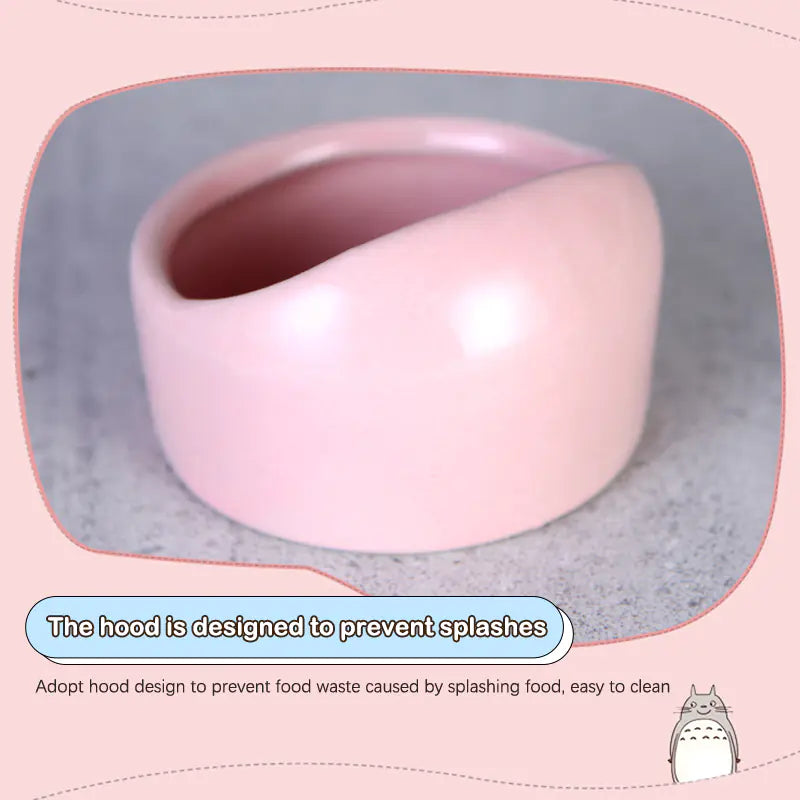 Ceramic Windproof Snack Bowl for Small Pets