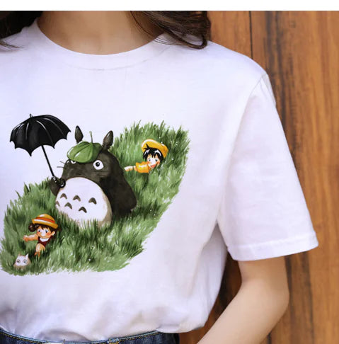 Totoro Harajuku T-Shirt for Women - 90's Anime Style