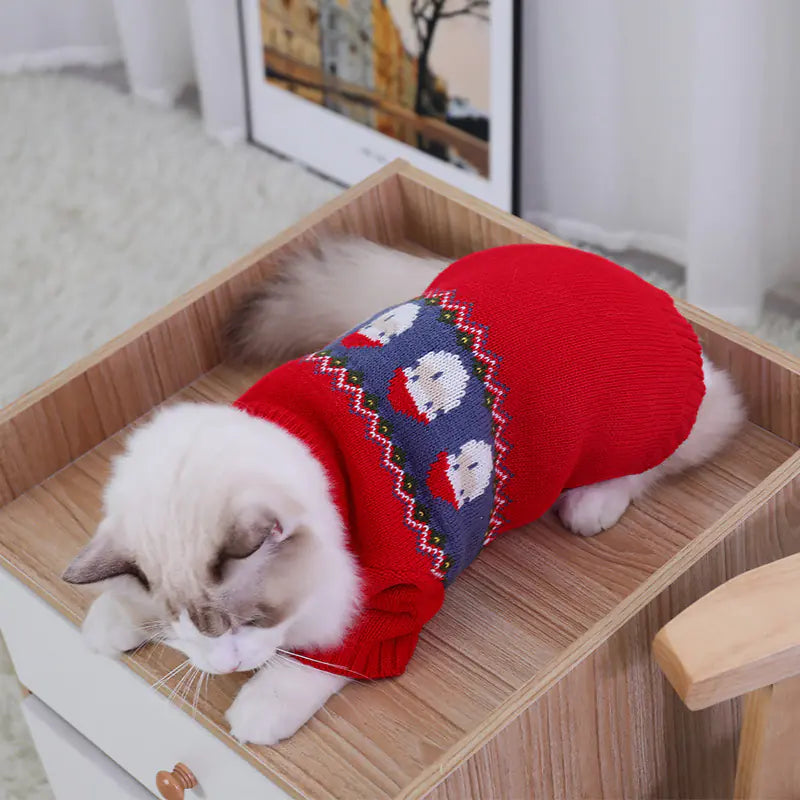 Christmas Sweater for Puppy and Cat Pets
