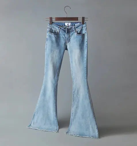 Women's Wide-Leg Slim-Fitting Mid-Waist Sexy Jeans