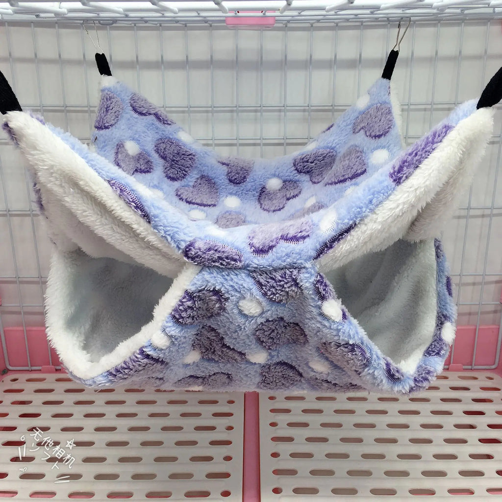 Warm Double Mezzanine Hammock for Small Pets