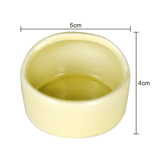Ceramic Windproof Snack Bowl for Small Pets