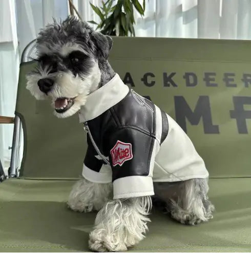 Embroidered Casual Leather Dog Clothes for Pets