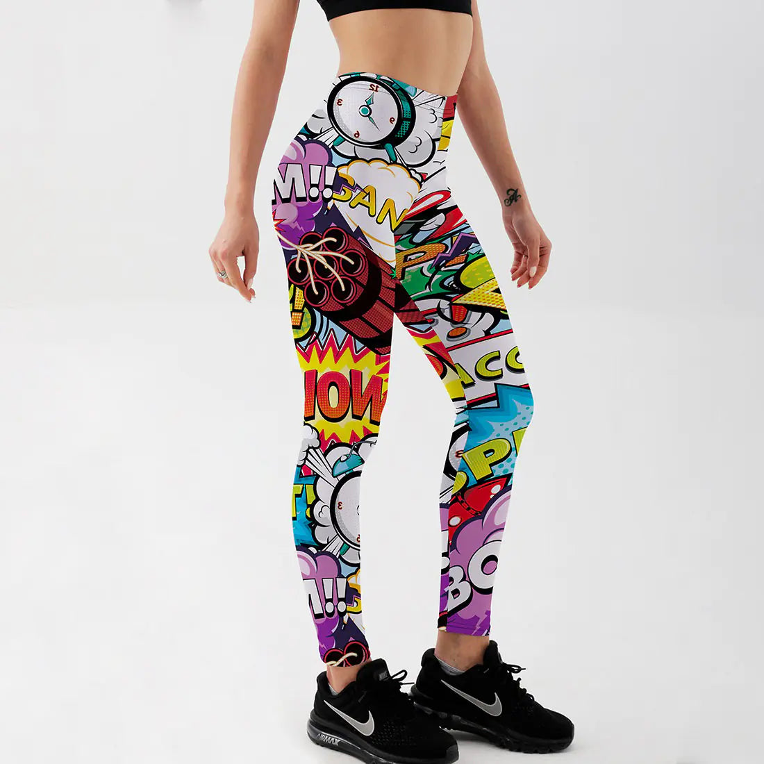 Printed Anime Leggings for Women - Slim Fit Exercise Pants