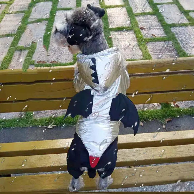 "Funny Bat Silver Cotton Coat for Pets - Halloween"