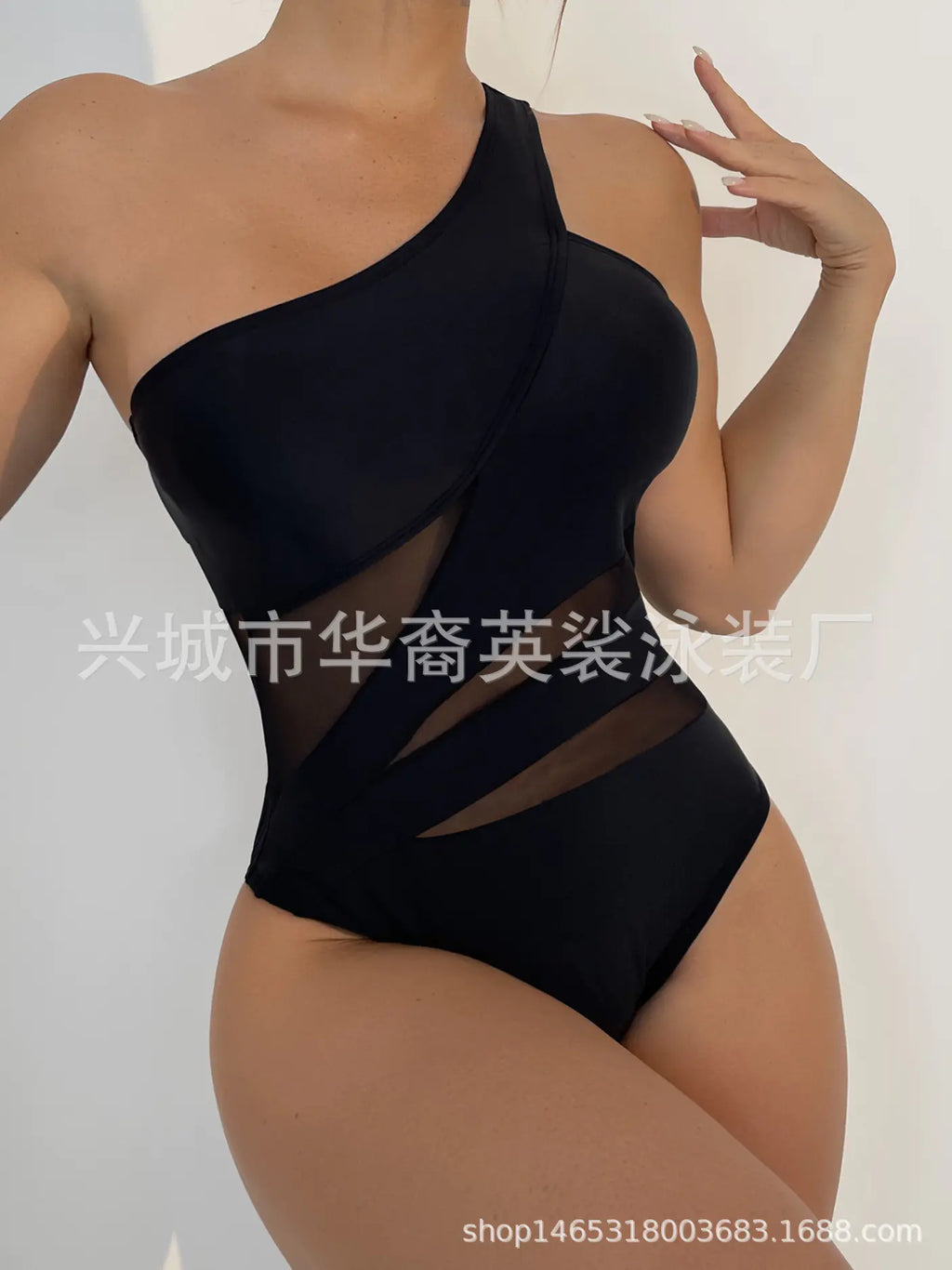 2023 New Stylish One-Shoulder Backless Swimsuit