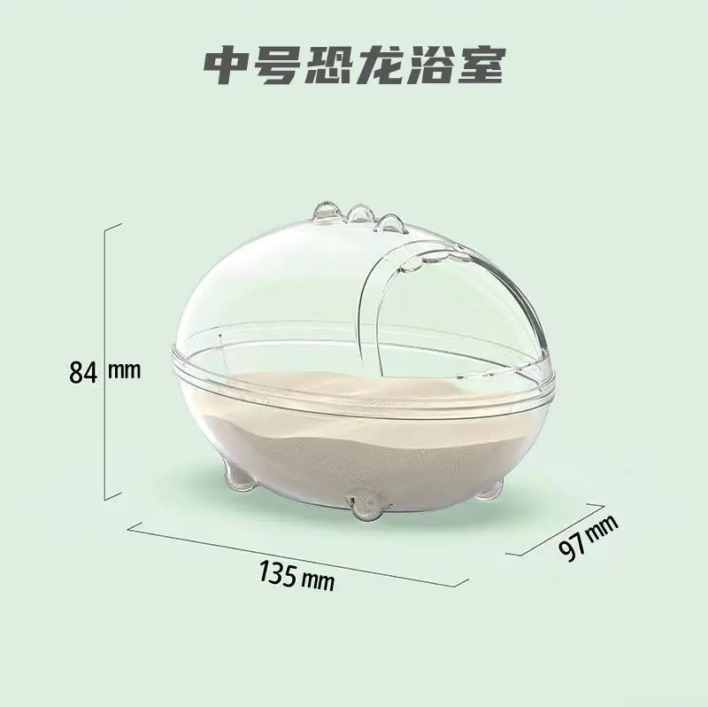 Hamster Bathing Sand for Small Pets - Splashproof Design