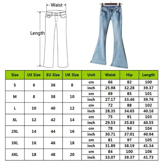 Women's Wide-Leg Slim-Fitting Mid-Waist Sexy Jeans