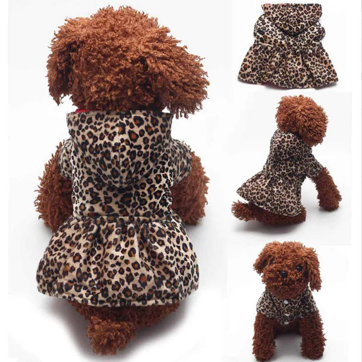 Leopard Print Double-Sided Dress for Pets