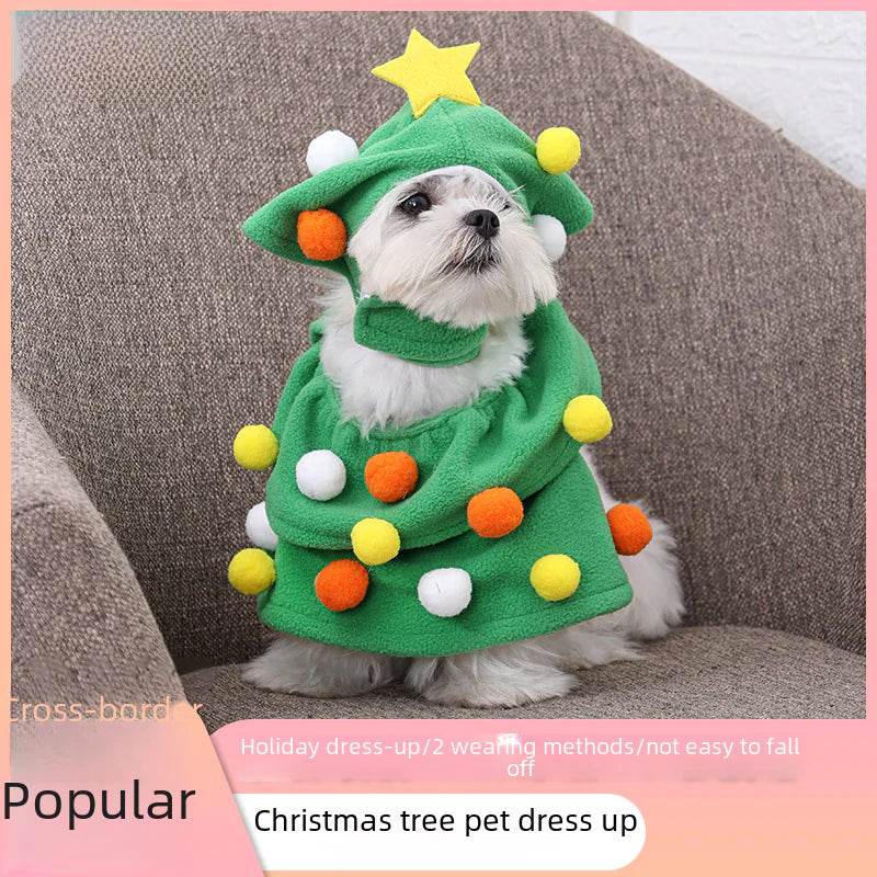 New Pet Christmas Tree Costumes for Dogs and Cats