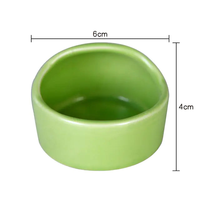 Ceramic Windproof Snack Bowl for Small Pets