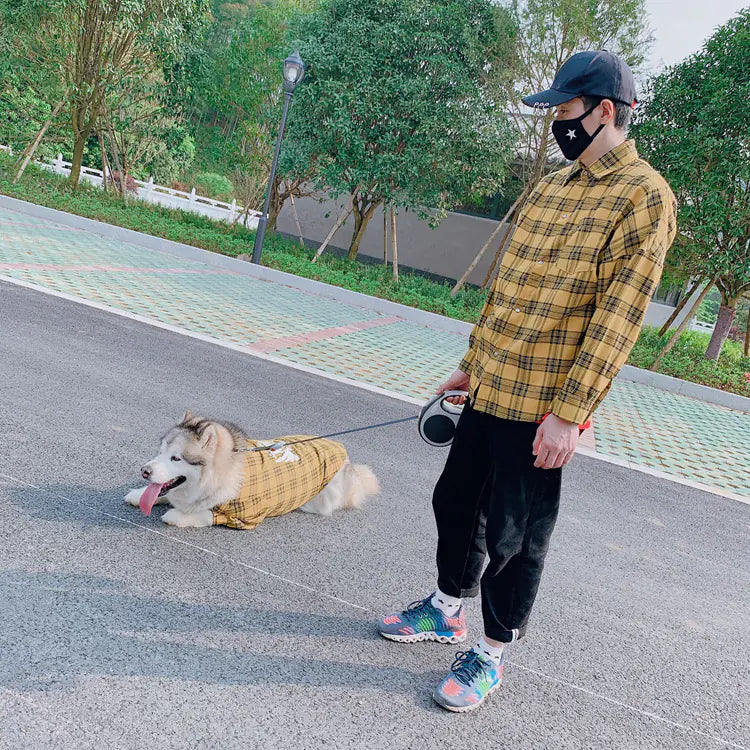 Pet Parent Matching Shirts with Yellow Wings Design